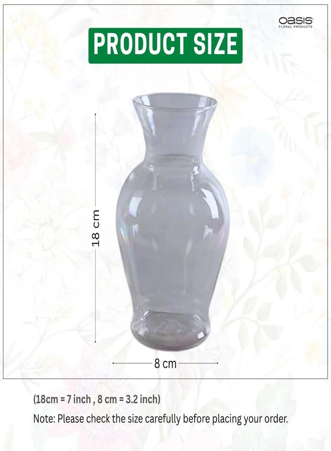 Oasis Acrylic Unbreakable Classic Flower Vases for Table Centerpiece, Home Decor, Floral Arrangement, Office, Events, Gifting & More - Urn Clear - Image 3